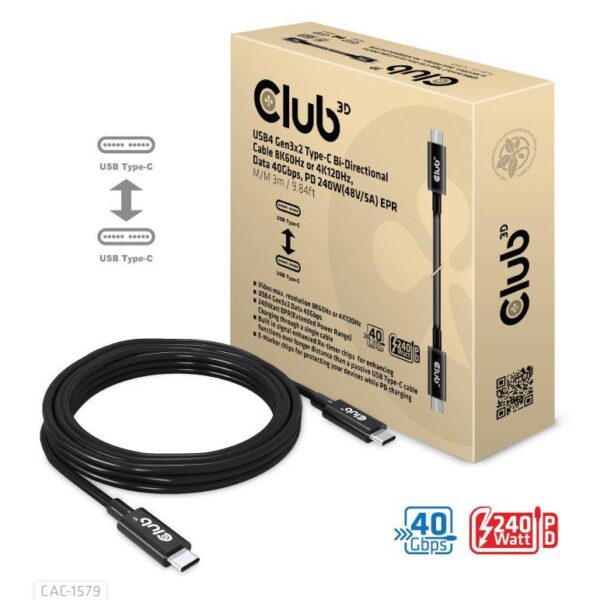 Club 3D | USB-C kaabel | CAC-1579 | 3m