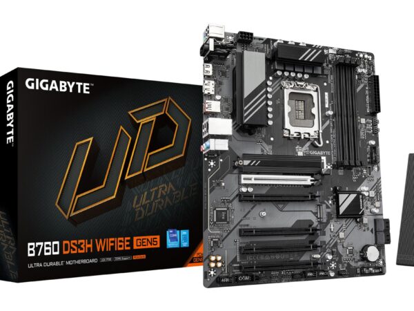 ELKO: 1449220 Gigabyte B760 DS3H wf6e gen5 ddr5 lga1700 emaplaat