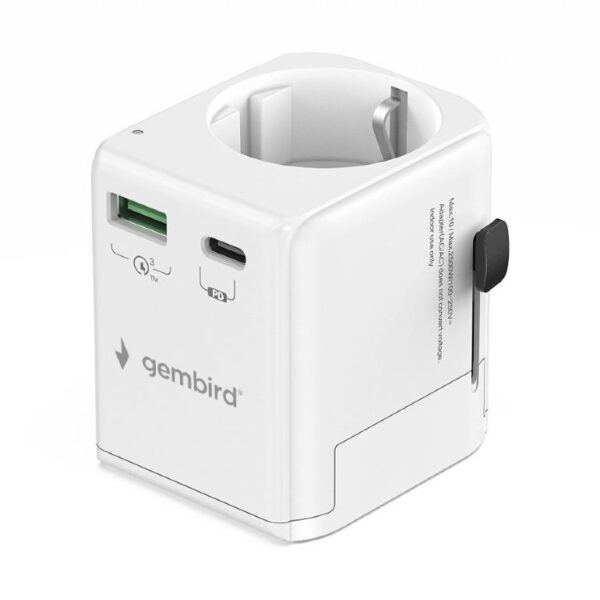 ELKO: 1449330 Gembird toiteadapter maandusega 20W valge TPA-EU1A1C20-01-W