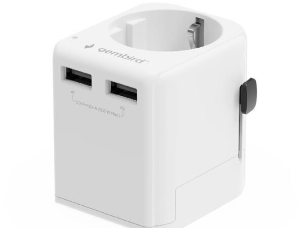 ELKO: 1449331 Gembird EU universaaladapter 12W valge