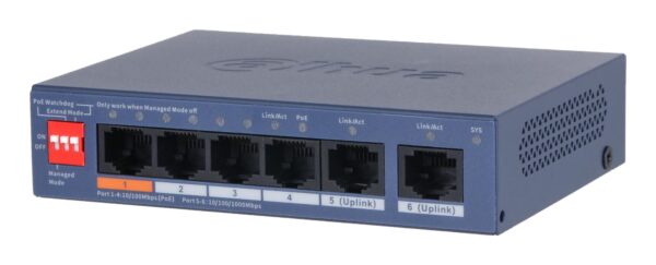 Dahua võrgulüliti CS4006-4ET2GT-60 6-port L2 PoE