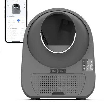 Catlink Luxury Pro-X isepuhastuv kassiliivakast (tumehall)