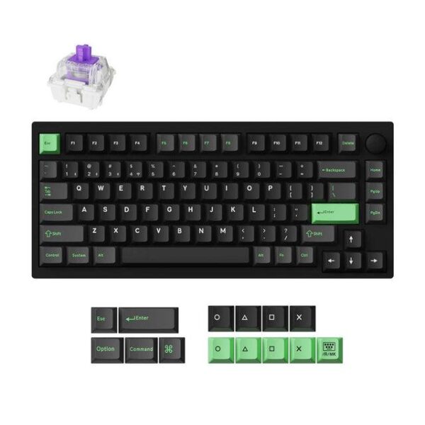 Keychron P1 HE RGB must juhtmevaba klaviatuur