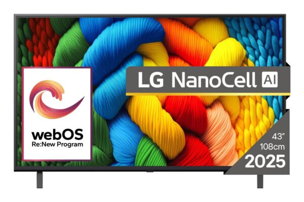 LG 43NANO80A3B | 43” NanoCell 4K Smart TV | webOS | UHD