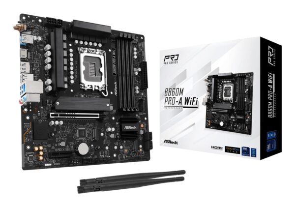 Asrock B860M Pro-A wifi lga1851 ddr5 emaplaat
