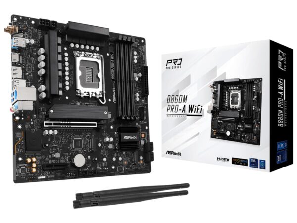 ELKO: 1451039 Asrock B860M Pro-A wifi lga1851 ddr5 emaplaat
