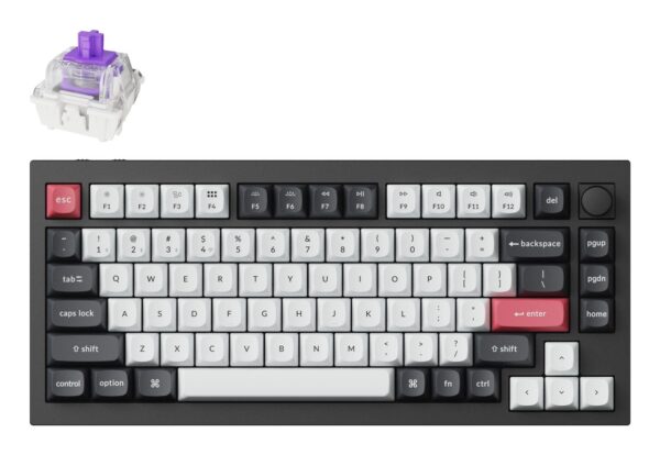 Keychron Q1 HE RGB Carbon Black klaviatuur