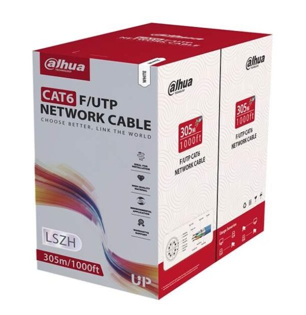 Dahua PFM923I-6FN-CD cat6 utp kaabel 305m valge