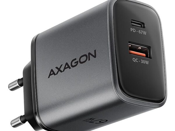 ELKO: 1458371 Axagon seinlaadija USB 67W GaN 2-port ACU-PQ67