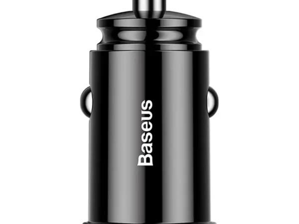 14915_5 Baseus Circular 2xUSB QC3.0 5A 30W auto laadija (must)