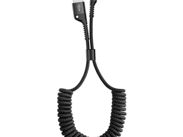 15219_2 Baseus vedru-ühendusega kaabel Lightning 1m 2A (must)