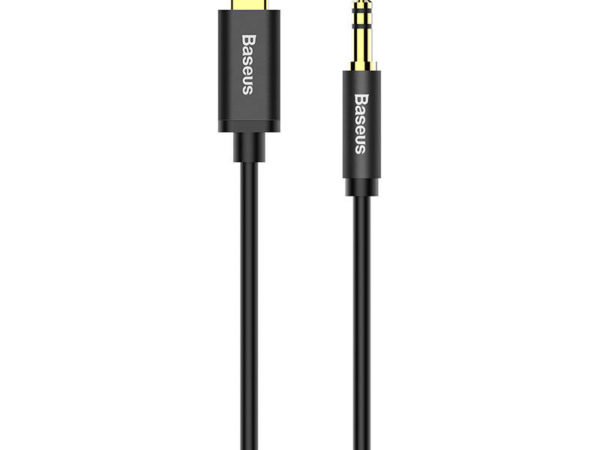 Baseus Yiven audio kaabel USB-C kuni mini jack 3,5mm, 1.2m (must)