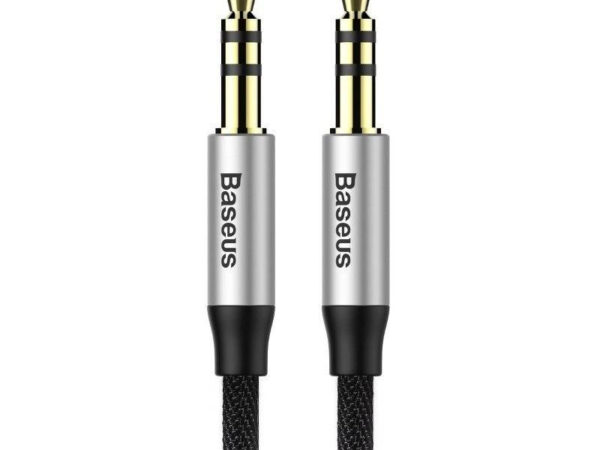 15239_1 Baseus audio kaabel AUX 3.5mm 1m must hõbe