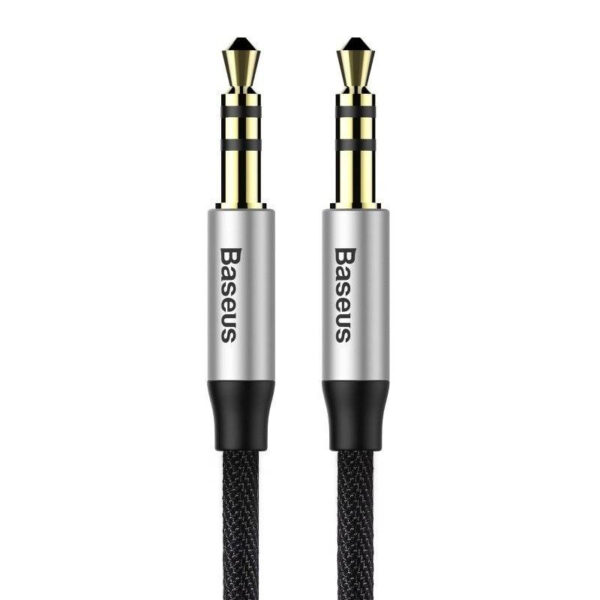 Baseus audio kaabel AUX 3.5mm 1m must hõbe