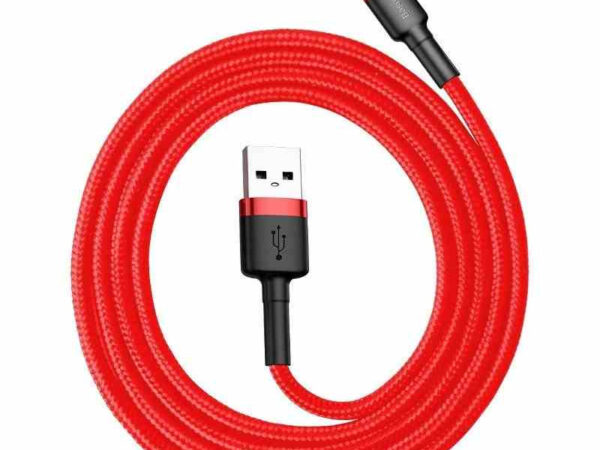 15312_2 Baseus Cafule USB Lightning kaabel 2,4A 0,5m (Punane)
