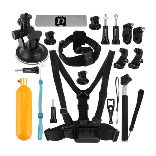 20 Puluz spordikaamerate tarvikute komplekt (sealhulgas Osmo Action 5 Pro, Insta360 Ace Pro 2) PKT18