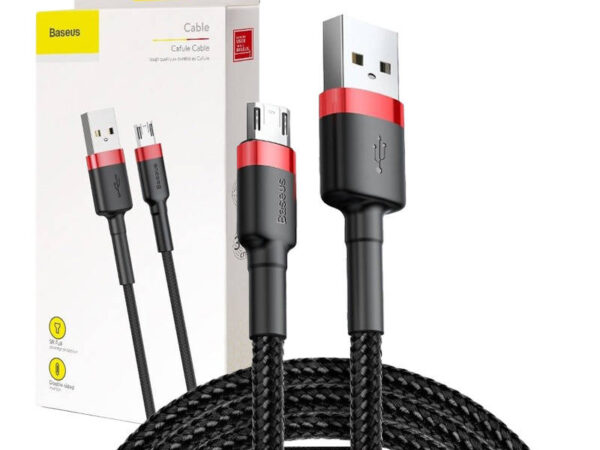 16712_14 Baseus Cafule Micro USB kaabel 2A 3m (Must+Punane)