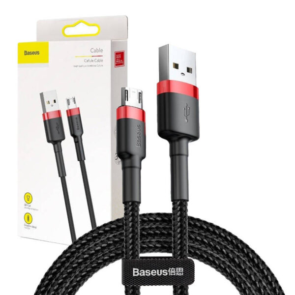 Baseus Cafule Micro USB kaabel 2A 3m (Must+Punane)