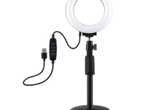 Ring LED lamp Puluz reguleeritava alusega PU391
