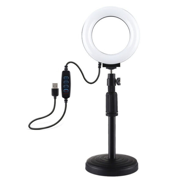 Ring LED lamp Puluz reguleeritava alusega PU391