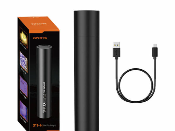 19682_2 UV taskulamp Supfire S11-H, 365NM, USB