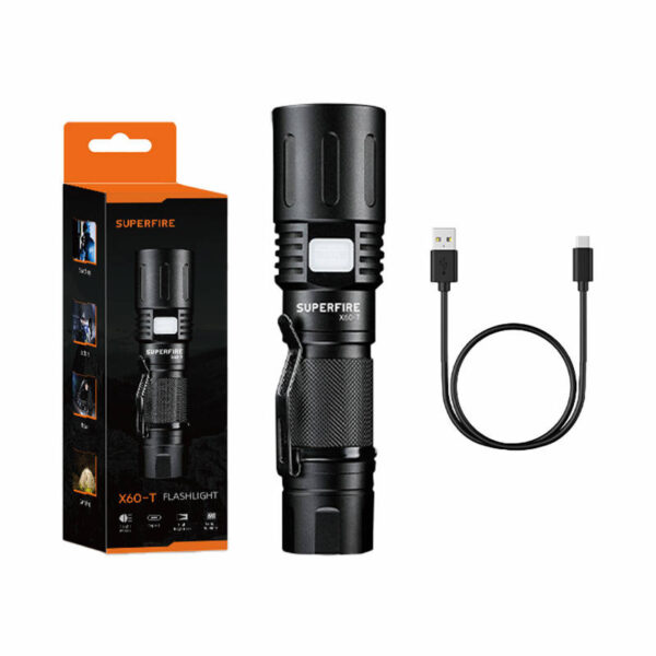 19684_3 Taskulamp Superfire X60-T, 1500lm, USB