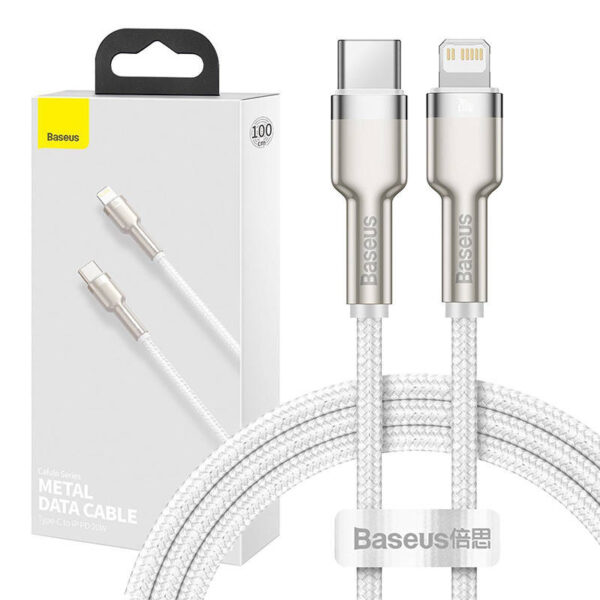 19705_12 USB-C kaabel Lightning jaoks Baseus Cafule, PD, 20W, 1m (valge)