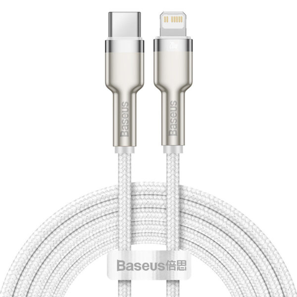 19707_1 USB-C kaabel Lightning jaoks Baseus Cafule, PD, 20W, 2m (valge)