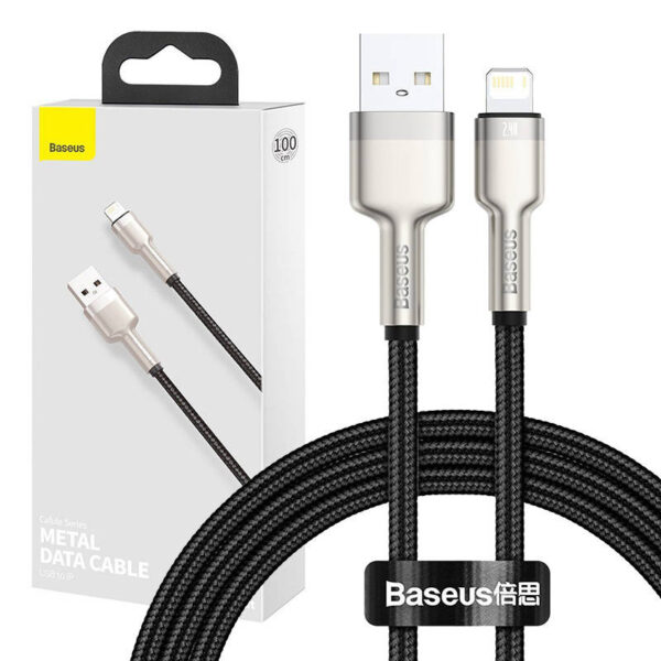 19712_12 USB-kaabel Lightning jaoks Baseus Cafule, 2.4A, 1m (must)
