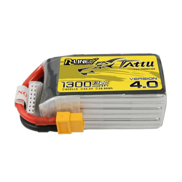 Tattu R-Line 4.0 1300mAh 22.2V 130C 6S1P XT60 Aku
