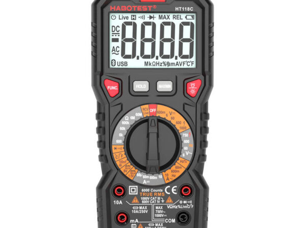 19941_1 Digitaalne multimeeter koos taskulambiga Habotest HT118C, tõeline RMS, NCV, aku testimine
