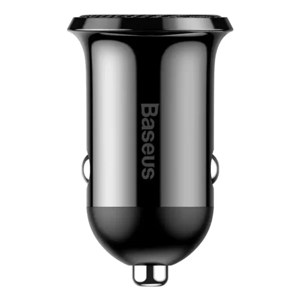 Baseus Grain Pro auto laadija 2x USB 4.8A (must)