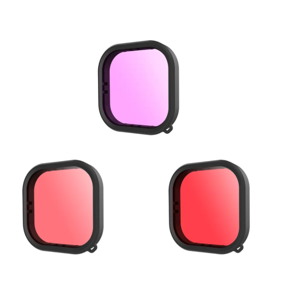 Telesin objektiivi veekindel filtrite komplekt GoPro Hero 9 / Hero 10 / Hero 11 / Hero 12 (GP-FLT-904)