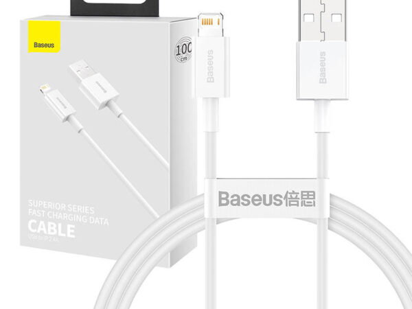 20543_12 Baseus Superior Series kaabel USB to Lightning, 2.4A, 1m (valge)