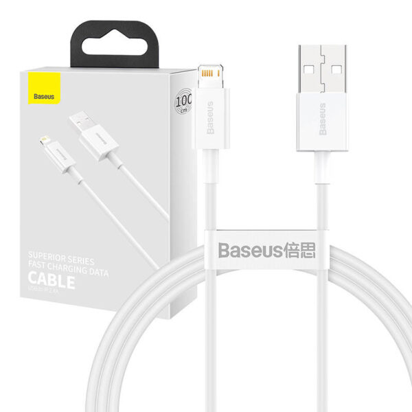 Baseus Superior Series kaabel USB to Lightning, 2.4A, 1m (valge)