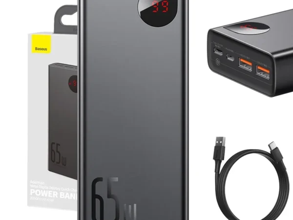 Powerbank Baseus Adaman Metal 20000mAh PD QC 3.0 65W 2xUSB + USB-C + micro USB (Must)