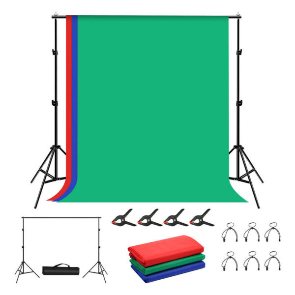 Foto stuudio taustatoe Puluz 2x2m + Taustad 3 tk PKT5204