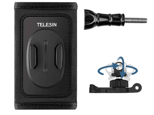 21384_2 Telesin seljakoti rihma kinnitus 360° J-kinnitusega GoPro/Osmo Action jaoks (GP-BPM-005)