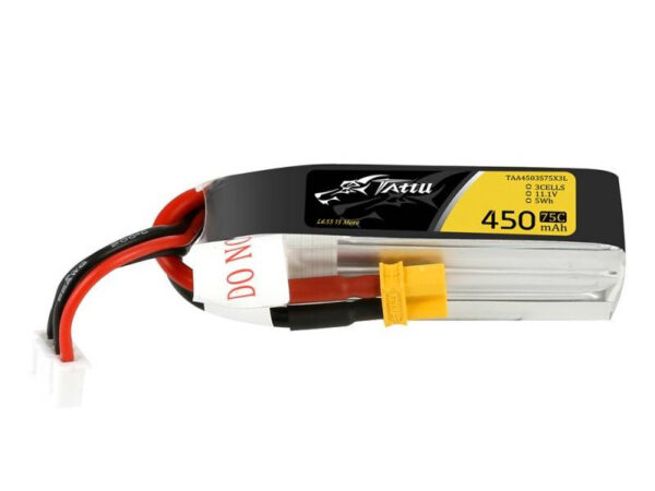 Tattu 450mAh 11.1V 75C 3S1P pikk aku