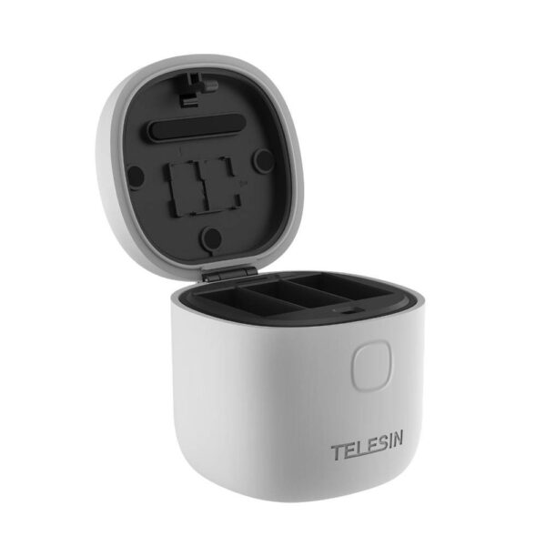 3-slot veekindel laadija Allin box Telesin GoPro Hero 12 / Hero 11 / Hero 10 / Hero 9 jaoks