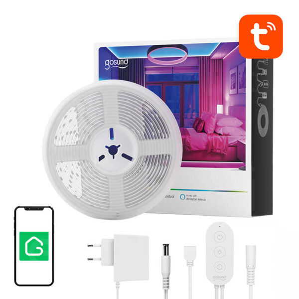 Nutikas WiFi RGB LED valguslint Gosund SL2 (5m), Tuya