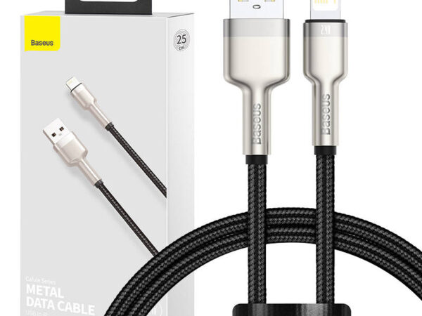 22140_7 USB-kaabel Lightning jaoks Baseus Cafule, 2.4A, 0,25m (must)