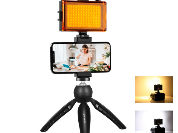 Puluz eluregistreerimise komplekt statiiv + LED lamp + telefoni klipp PKT3131B