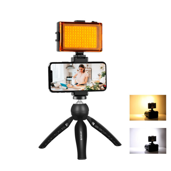 Puluz eluregistreerimise komplekt statiiv + LED lamp + telefoni klipp PKT3131B