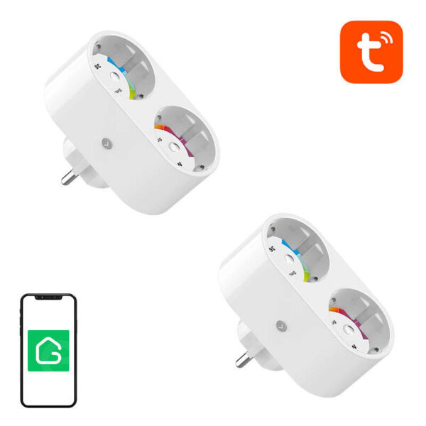 Gosund SP211 kahekordne WiFi nutipistik, 2 tükki 3500W (kahepakendis) Tuya