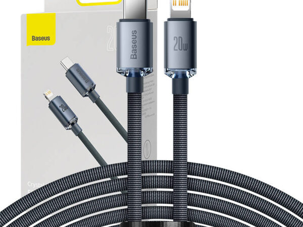 22714_5 Baseus Crystal Shine kaabel USB-C kuni Lightning, 20W, PD, 2m (must)