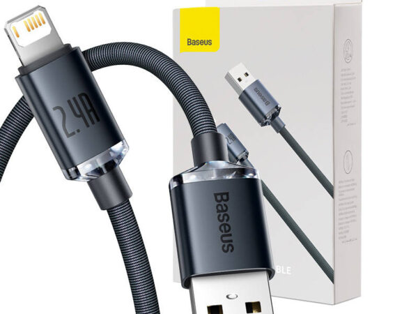 22743_6 Baseus Crystal Shine kaabel USB to Lightning, 2.4A, 2m (must)