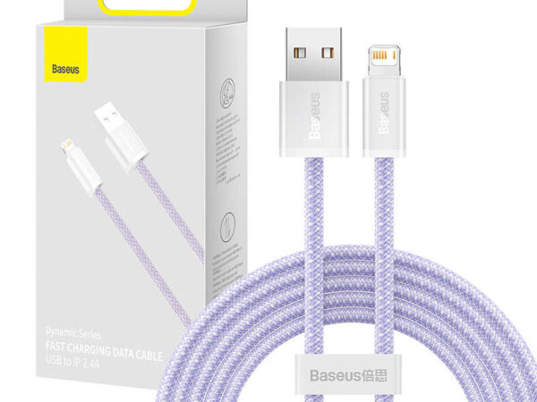 22976_6 Baseus Dynamic kaabel USB to Lightning, 2.4A, 2m (Lilla)