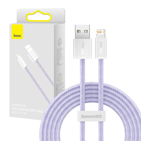 Baseus Dynamic kaabel USB to Lightning, 2.4A, 2m (Lilla)
