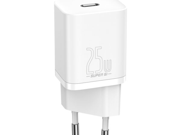 22983_8 Seinakohandaja Baseus Super Si Quick Charger 1C 25W (valge)